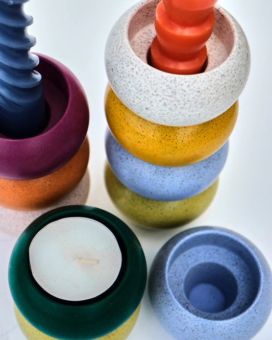 Retro Stackable Candle Sticks
