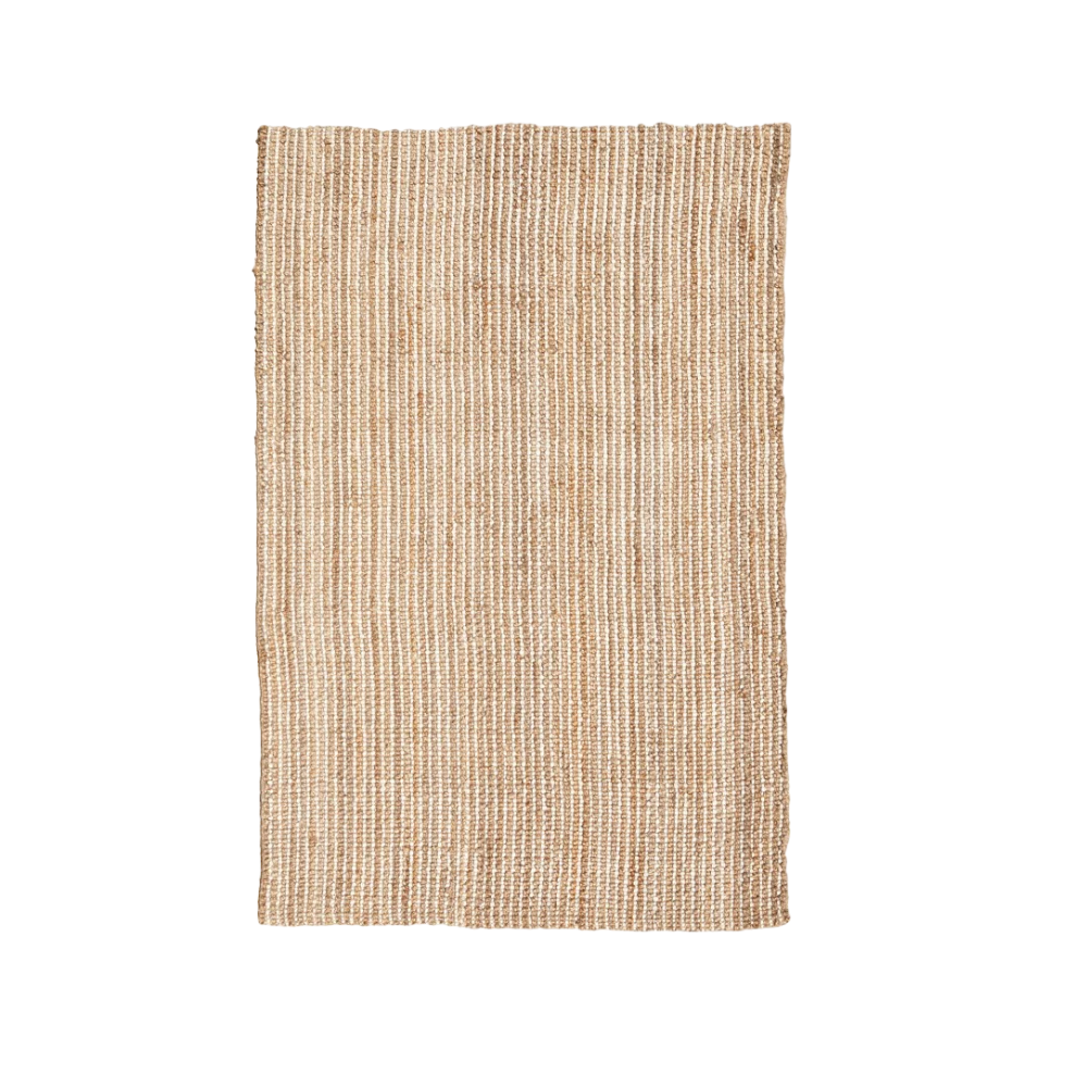 Jute Natural With Cream Cotton loops Rug – Esque