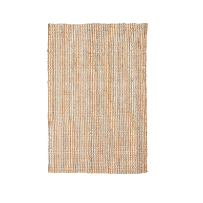 Jute Natural With Cream Cotton loops Rug