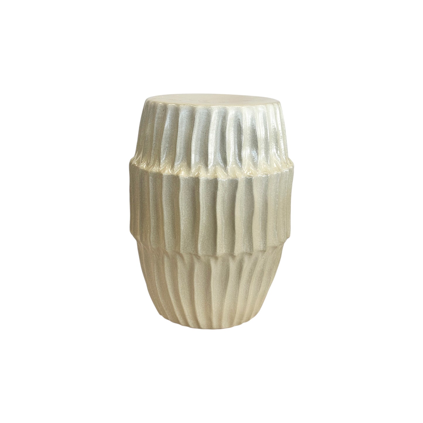 Ivory Organic Ribbon Garden Stool