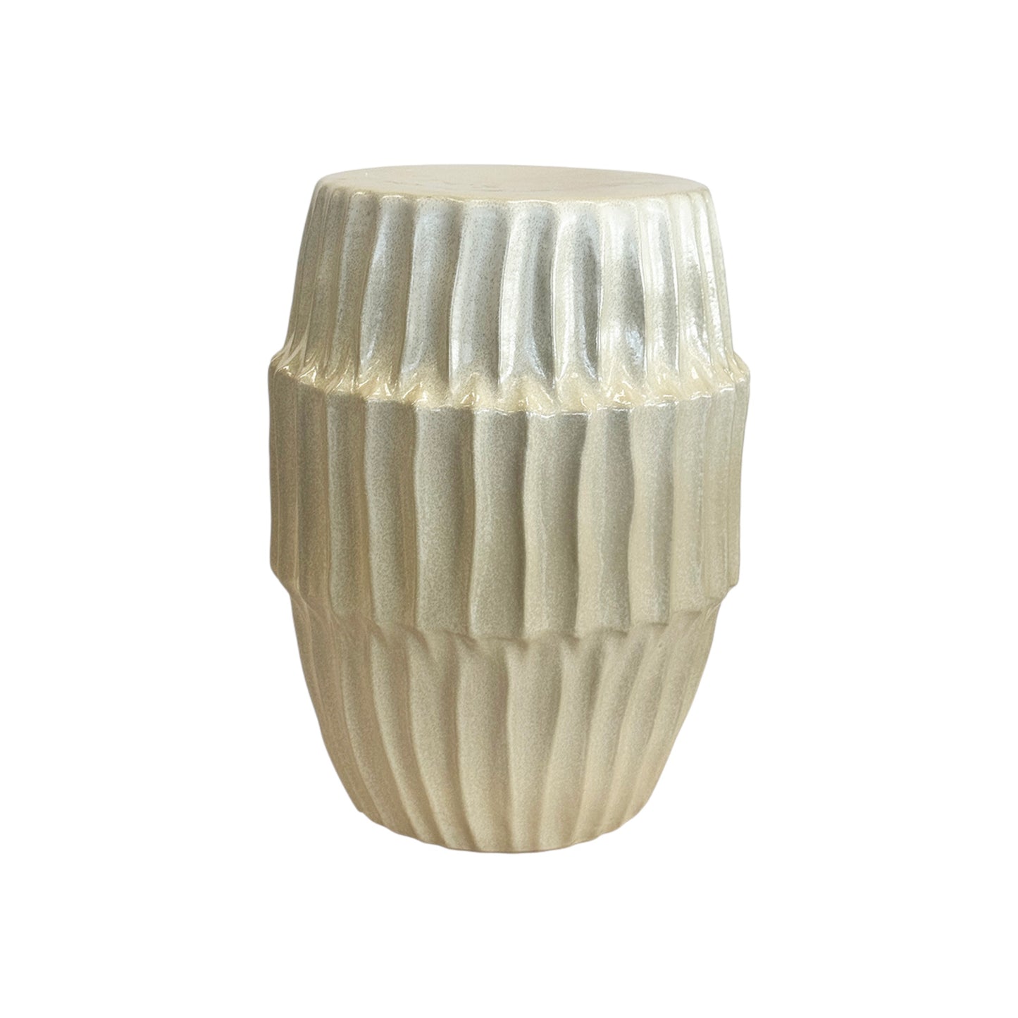 Ivory Organic Ribbon Garden Stool