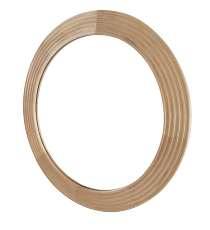 Round Port Oak Mirror