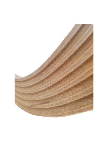 Round Port Oak Mirror