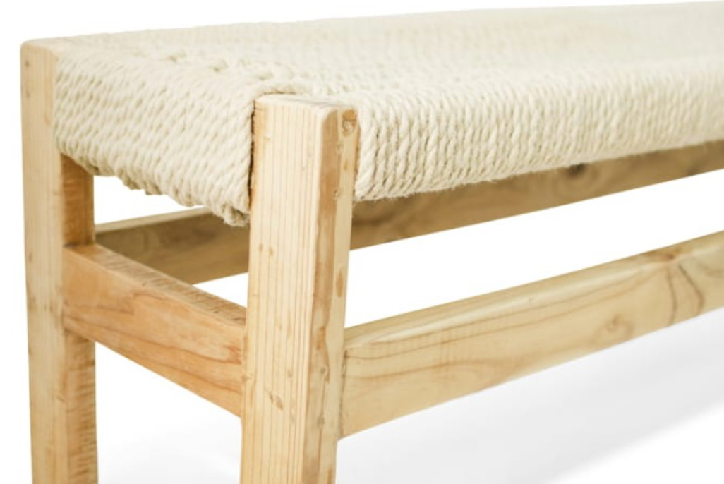 Rustic Rope Bench