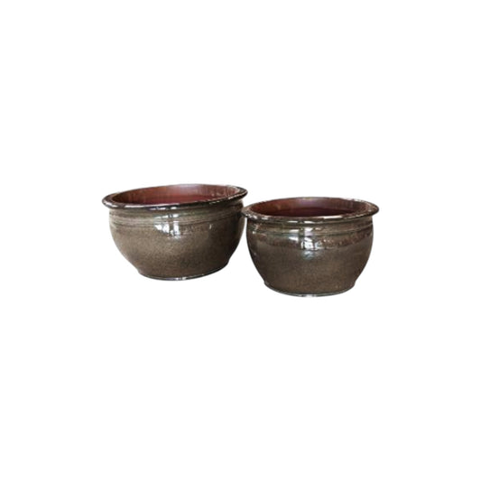 Large Cafe Glazed Planter Sets