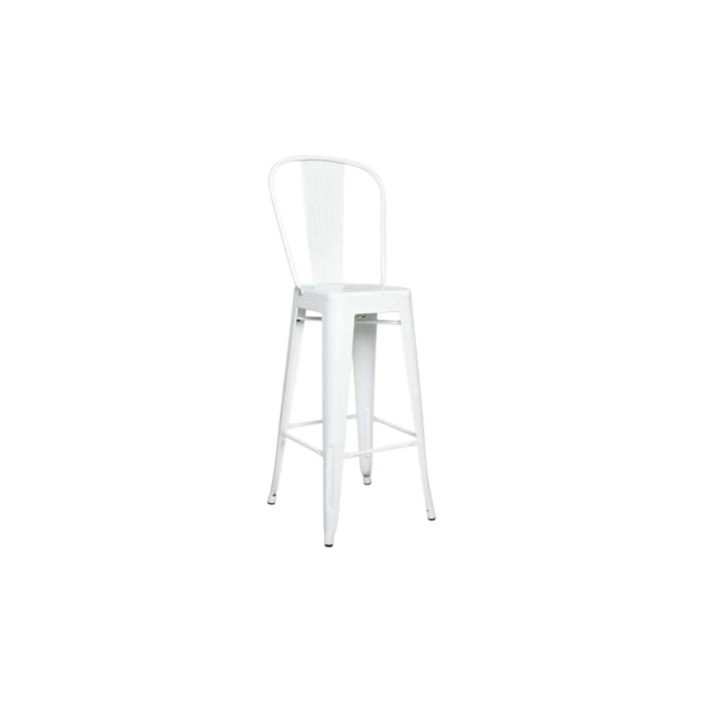 Tolix Stool with Backrest