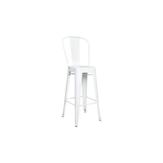 Tolix Stool with Backrest