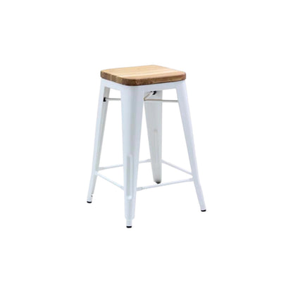 Tolix Kitchen Stool with Timber seat