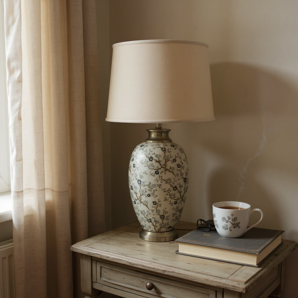 Cherry Blossom Ceramic Lamp