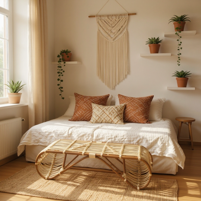 Rattan Wave Coffee Table