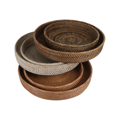 Round Basket Trays - set of 2