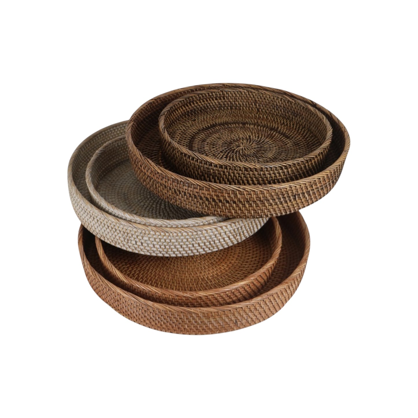Round Basket Trays - set of 2