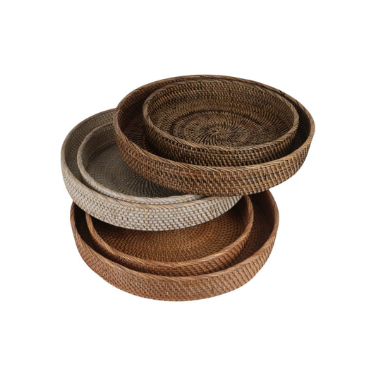Round Basket Trays - set of 2