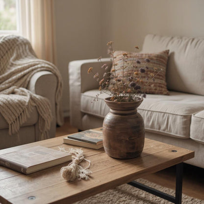Antique Wooden Oil Pot