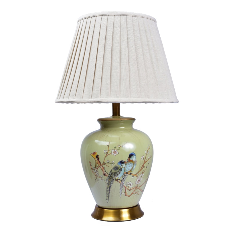 Bird Motif Ceramic Table Lamp