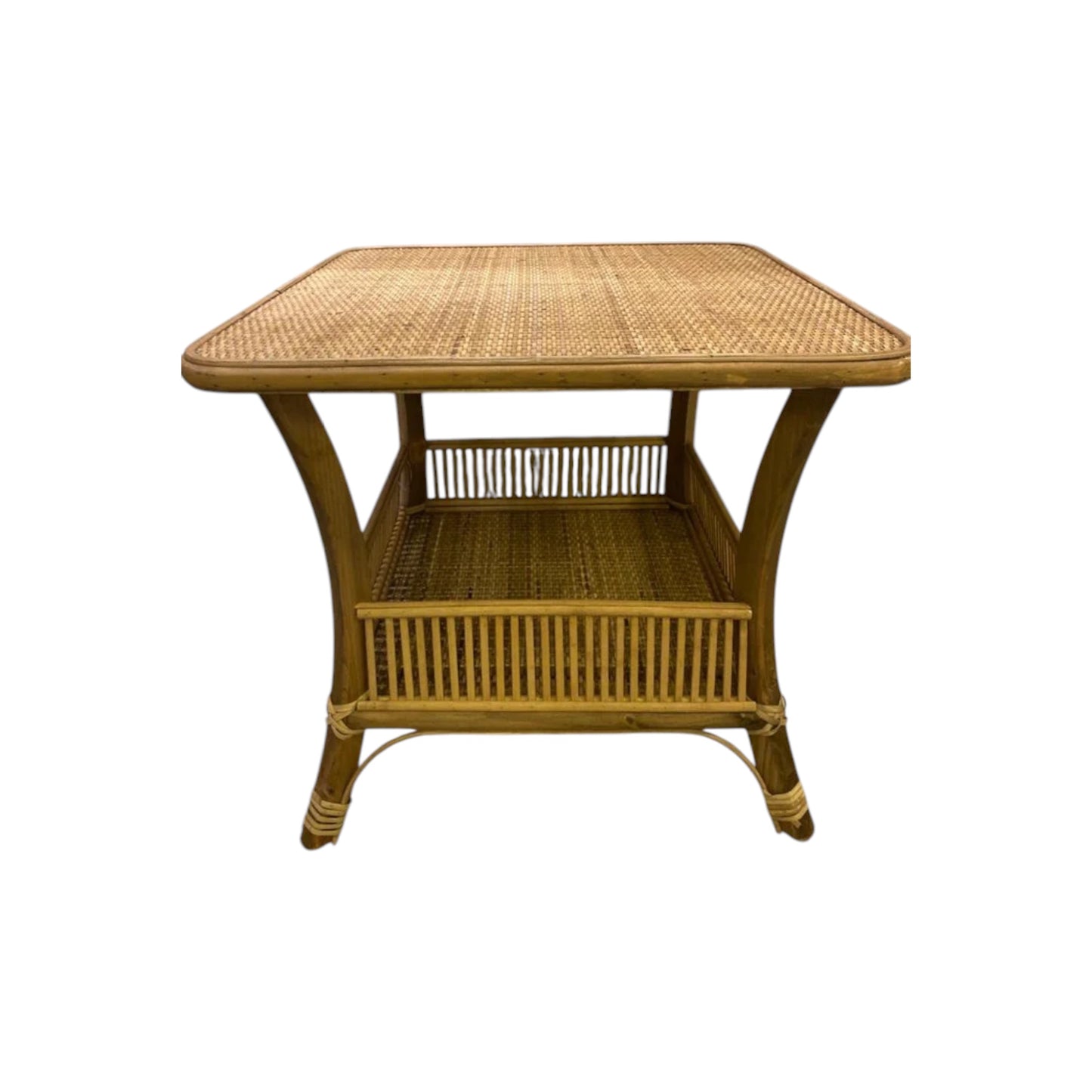 Square Rattan Side Table