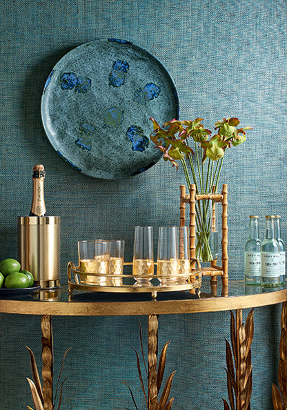 Bank Vinyl Raffia Wallpaper