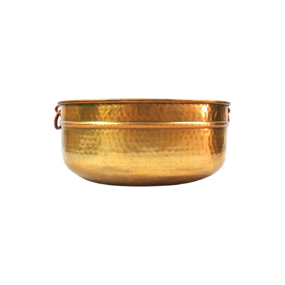 Gold Beaten Planter - Antique