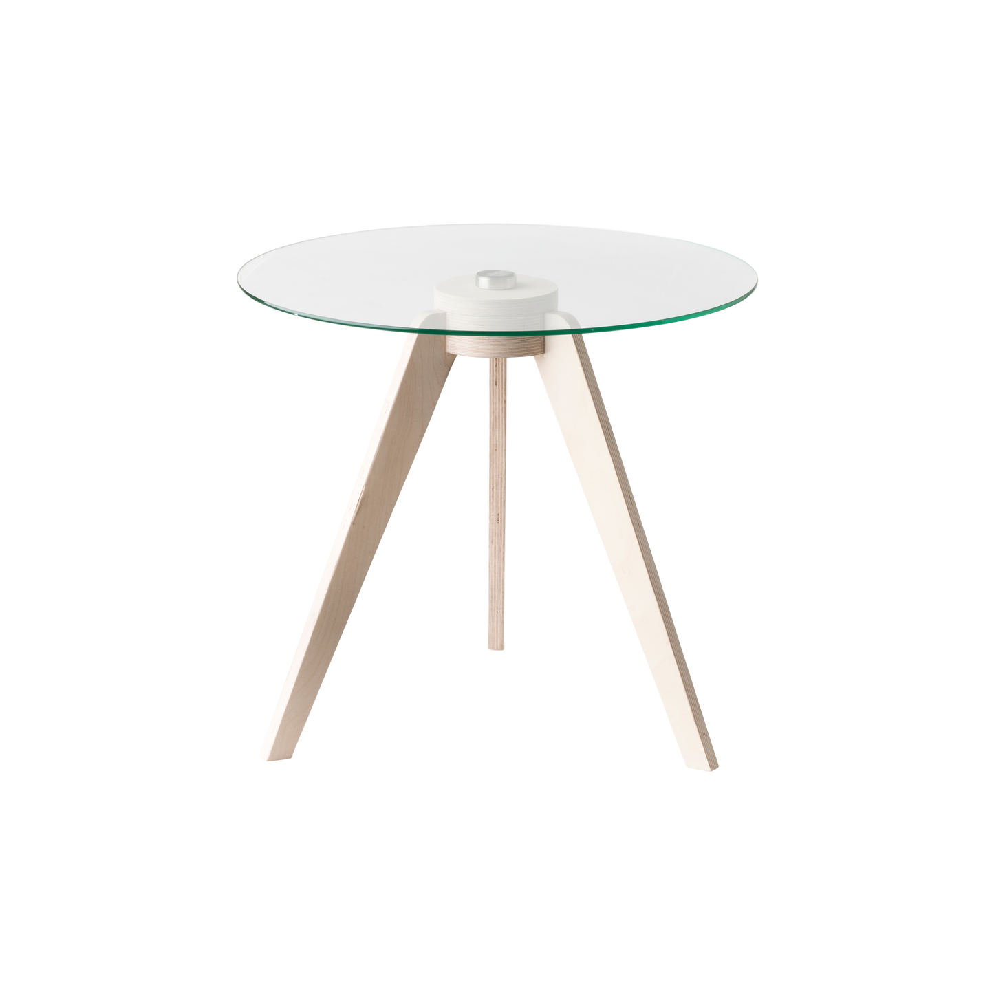 Birch Round Glass Side Table