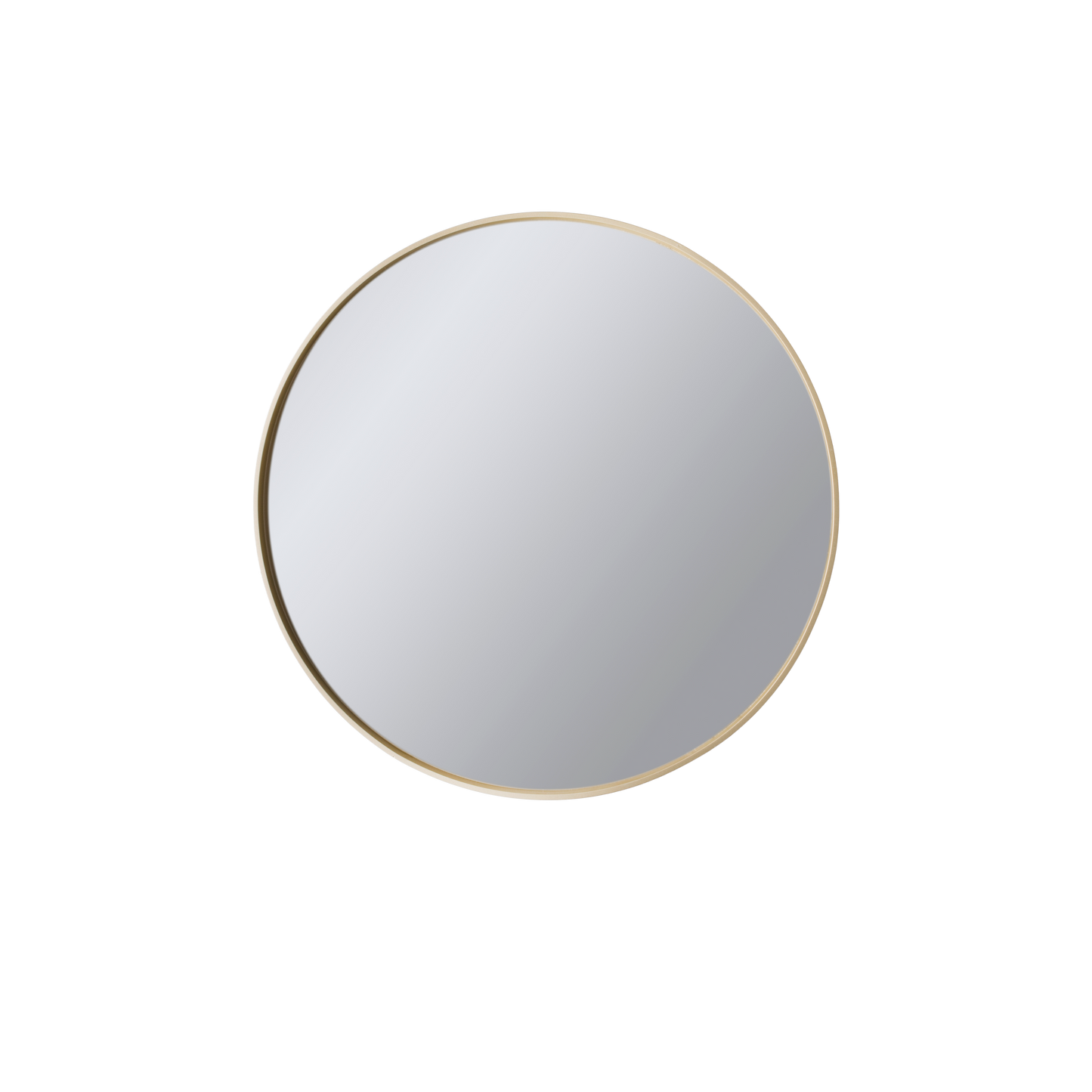 Deep Frame Round Mirror Gold