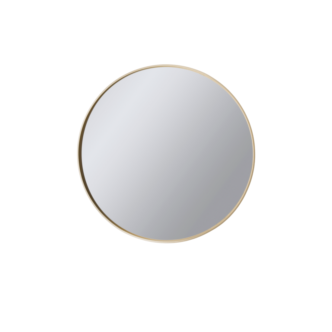 Deep Frame Round Mirror Gold Esque