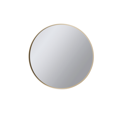 Deep Frame Round Mirror Gold