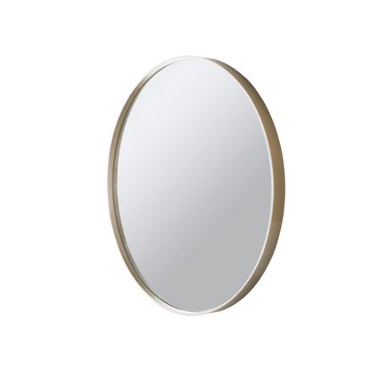Deep Frame Round Mirror Gold