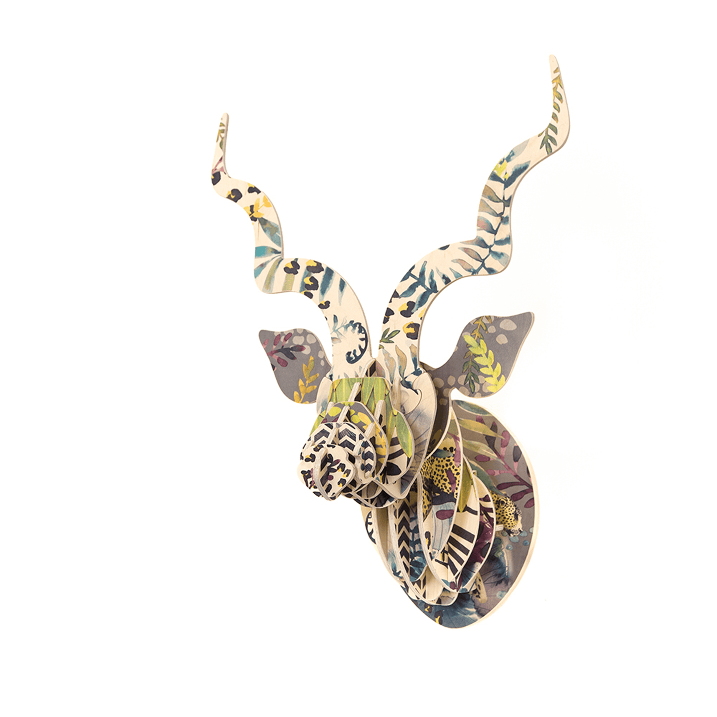 Kudu Head with Leopard Print