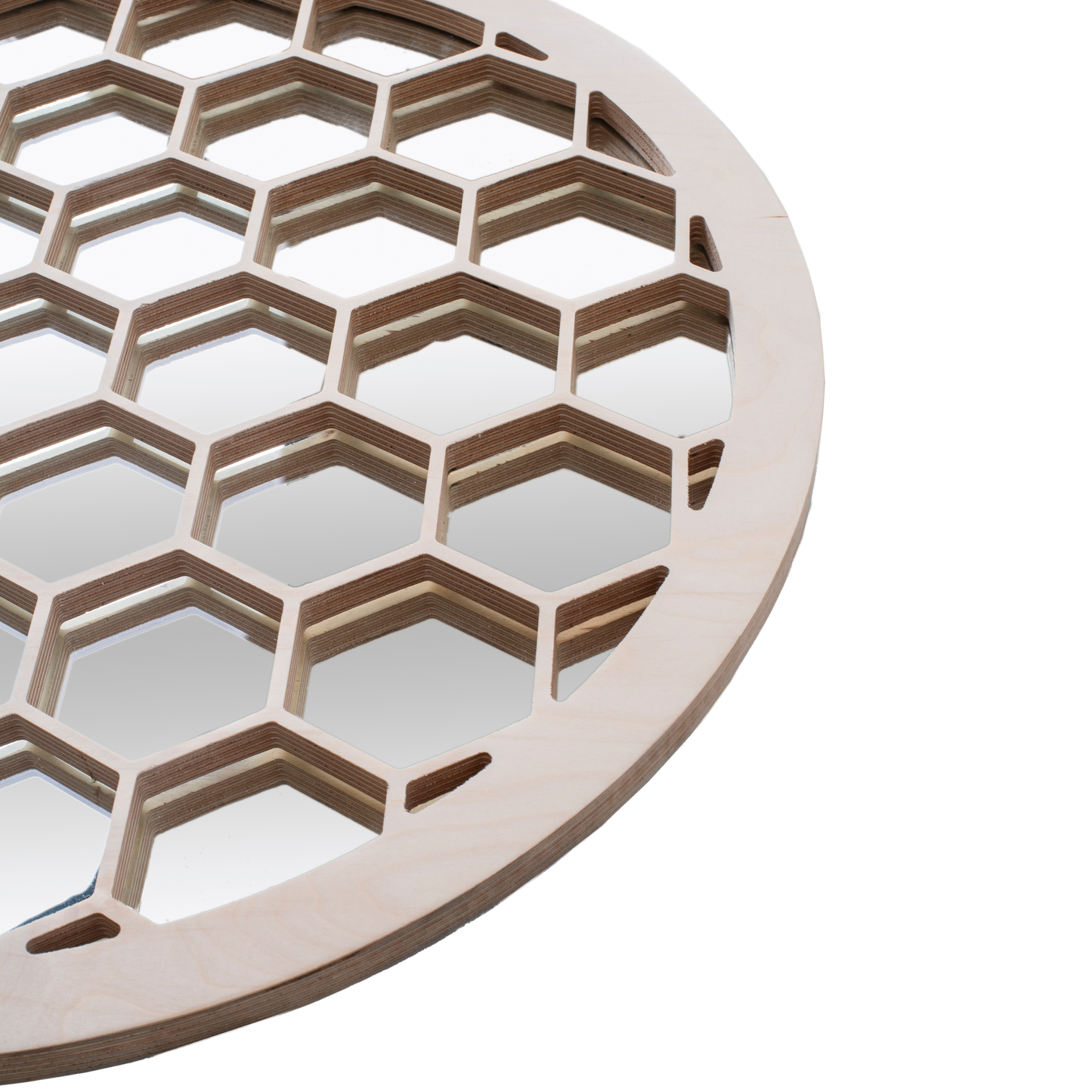 Honeycomb Round Mirror