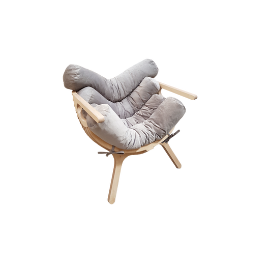 Shell Chair With Cotton Blend Fabric