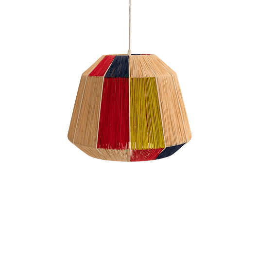 Short Bell Raffia Pendant