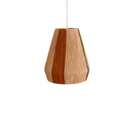 Tall Bell Raffia Pendant