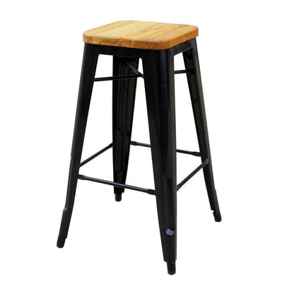 Tolix Bar Stool with Timber seat - Esque