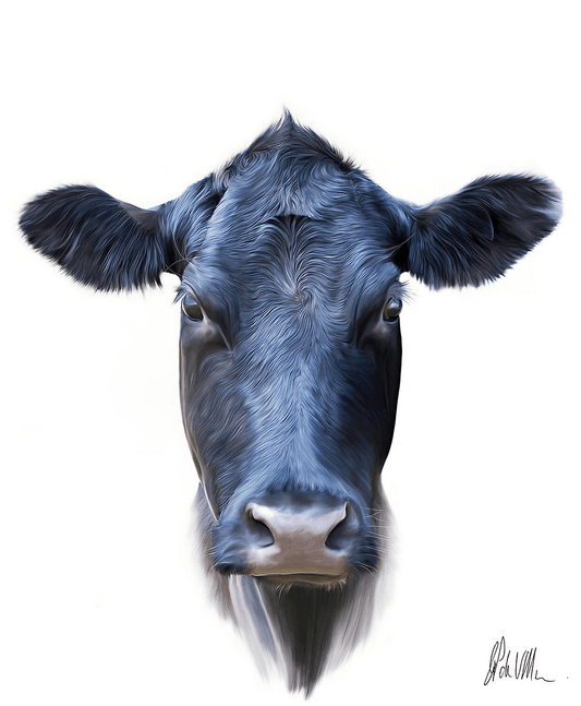 Cows Portrait Moo5 Artwork - Esque