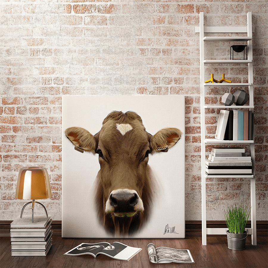 Cows Portrait Moo2 Artwork - Esque